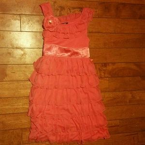 The pink girl dress